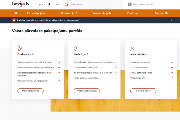 Iedzīvotājiem būs iespēja vienkopus saņemt savus datus portālā Latvija.gov.lv