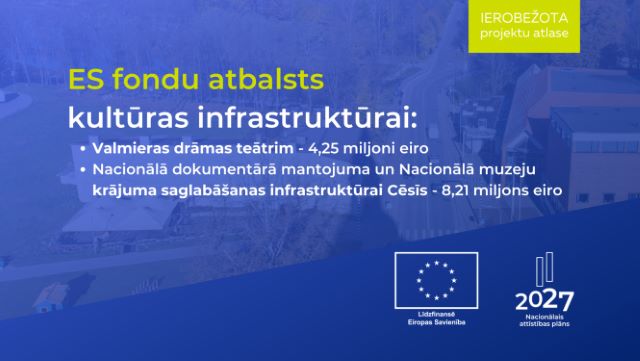 Ieguldīs ES fondu finansējumu reģionālajā kultūras infrastruktūrā