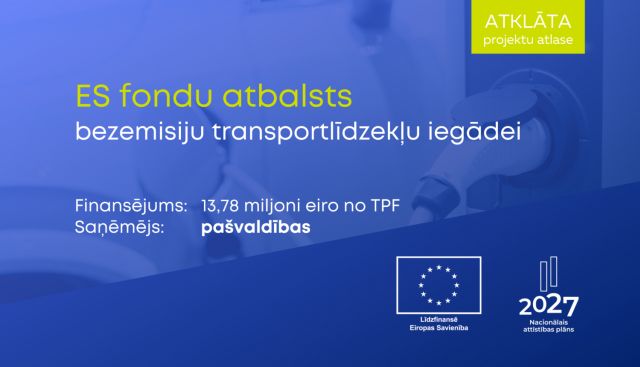 Pašvaldības var saņemt ES fondu atbalstu bezemisiju transportlīdzekļu iegādei