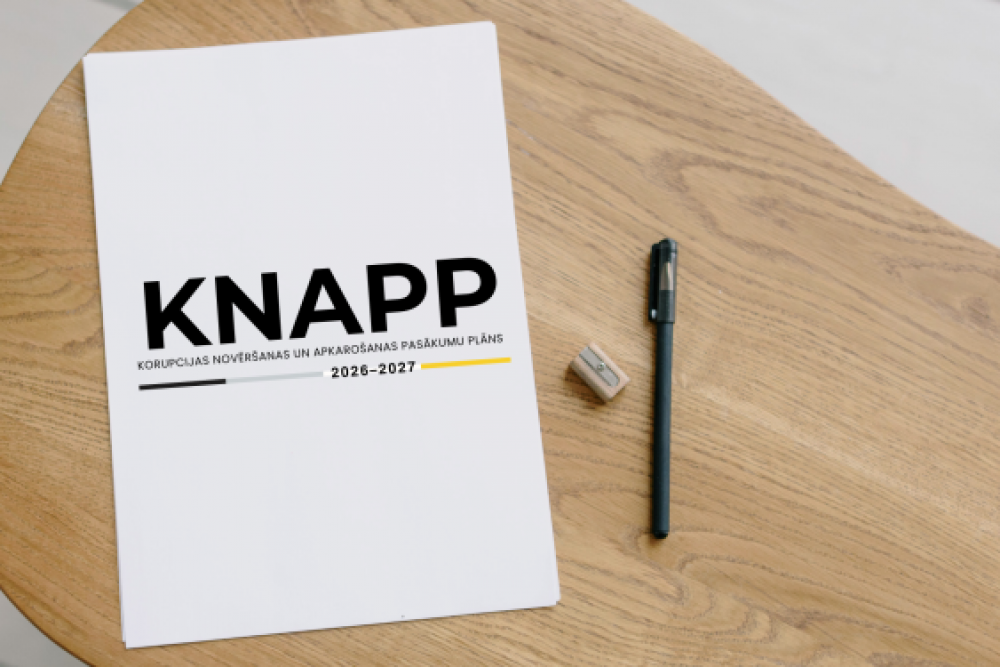 KNAB nodod publiskajai apspriešanai Korupcijas novēršanas un apkarošanas pasākumu plāna 2026.–2027. gadam projektu